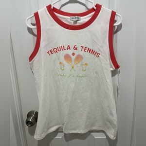 WILDFOX TEQUILA + TENNIS TANK MEDIUM BNWT